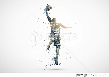 Basketball Abstract Silhouette 2 Vector Ver のイラスト素材