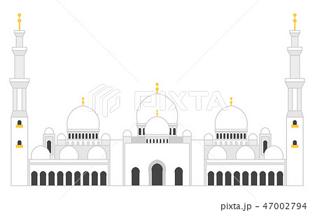 シェイク ザーイド モスク Sheikh Zayed Mosqueのイラスト素材