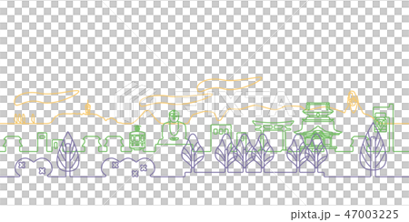 街並 線画 鎌倉2 街並 線画 鎌倉2 47003225