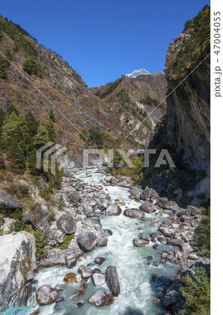 Rocky River or stream in the Himalayas 47004055