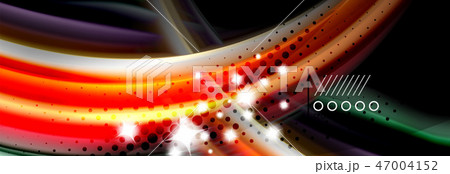 Color flow poster. Wave Liquid shape color background. Art design for your design 47004152