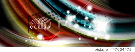 Color flow poster. Wave Liquid shape color background. Art design for your design 47004473