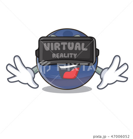 Virtual reality planet neptune above the sky cartoon Virtual reality planet neptune above the sky cartoon 47006052