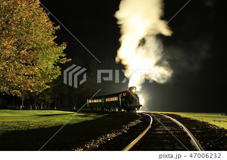 鉄道、蒸気機関車、北海道遺産、雨宮21号、水蒸気 鉄道、蒸気機関車、北海道遺産、雨宮21号、水蒸気 47006232
