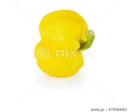 Yellow bell pepper isolated on white Yellow bell pepper isolated on white 47006682