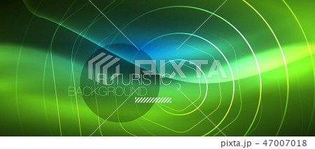 Neon glowing lines, magic energy space blue light concept, abstract background wallpaper design Neon glowing lines, magic energy space blue light concept, abstract background wallpaper design 47007018