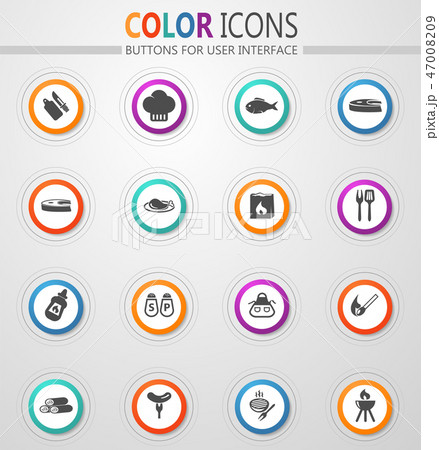 Barbecue icons set Barbecue icons set 47008209