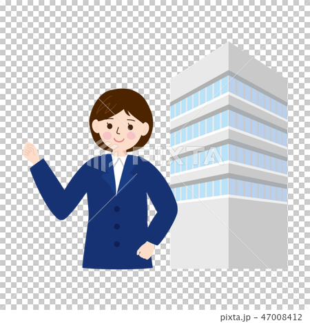 ビジネス素材-会社と新入社員女性3 ビジネス素材-会社と新入社員女性3 47008412