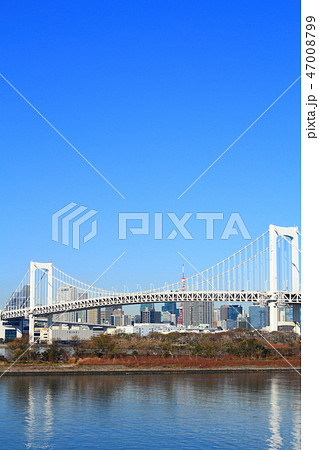 東京都 都市風景 東京港とレインボーブリッジ 東京都 都市風景 東京港とレインボーブリッジ 47008799