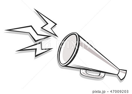 Loudspeaker, megaphone, bullhorn icon or symbol. Social, media, marketing, advertising or promotion 47009203