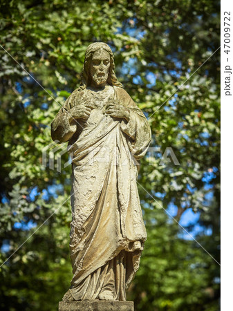 Antique statue of suffering of Jesus Christ. Religion, faith resurrection concept. 47009722