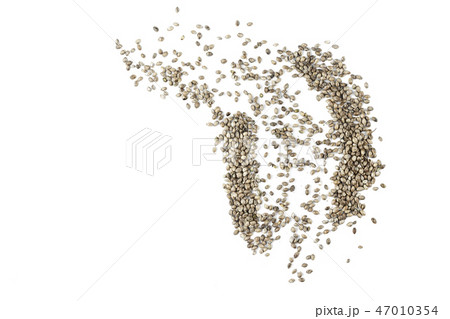 cannabis seeds isolated 47010354