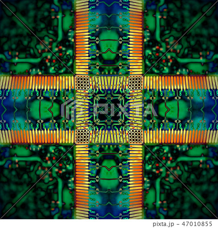 Art abstract design. Vivid, color, mirror pattern. 47010855