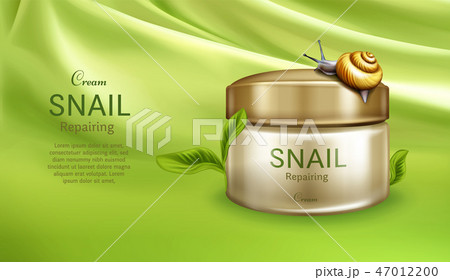 Repairing cream with snail mucus vector banner 47012200