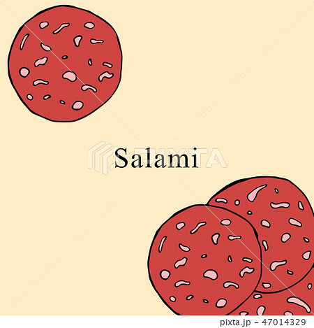 Salami vector illustration in cartoon style. Salami vector illustration in cartoon style. 47014329