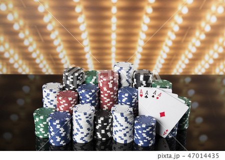 Casino background and Poker Chips Casino background and Poker Chips 47014435