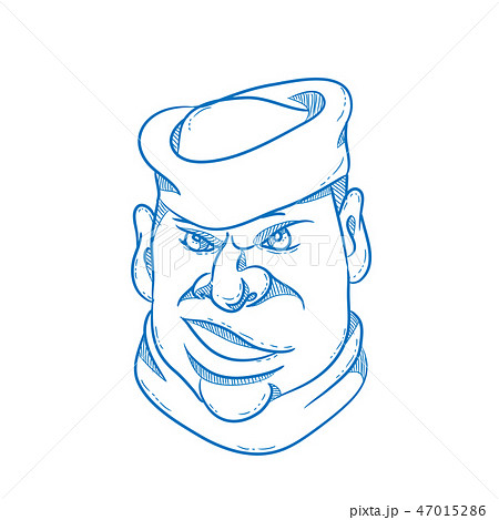 Angry Sailorman Head Cartoon 47015286