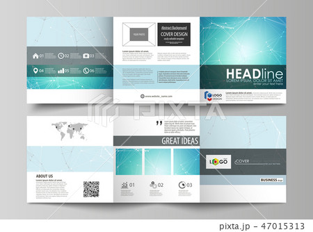 The abstract minimalistic vector illustration of the editable layout. Two creative covers design 47015313