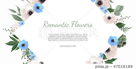Spring sale floral banner with flowers on background for design of banner, flyer, poster, web site. Spring sale floral banner with flowers on background for design of banner, flyer, poster, web site. 47016189