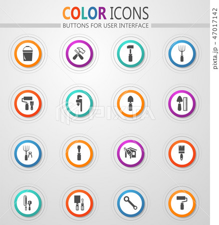 Work tools icons set Work tools icons set 47017142