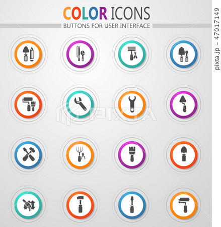 Work tools icons set Work tools icons set 47017149