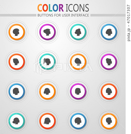 Woman icons set 47017307