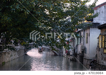 中国　蘇州　水郷エリア 47019064