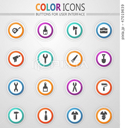 Work tools icons set 47019639