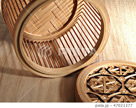 竹千筋細工　竹細工　小物入れ 47021377