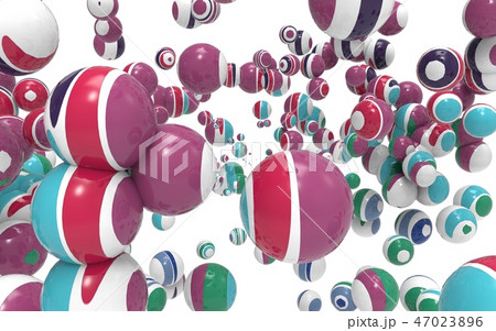 無数のボールが浮かんでいる背景画像 47023896