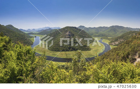 Crnojevica river bend in Montenegro Crnojevica river bend in Montenegro 47025630