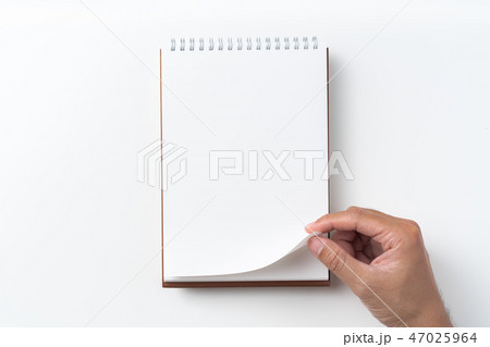 spiral brown notebook with open cover 47025964