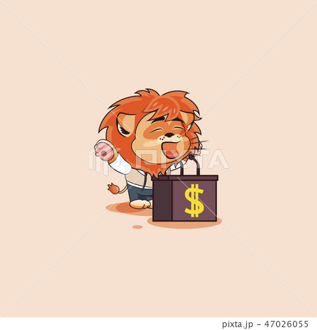 lion sticker emoticon speaker behind podium 47026055