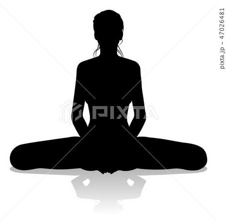 Yoga Pilates Pose Woman Silhouette 47026481