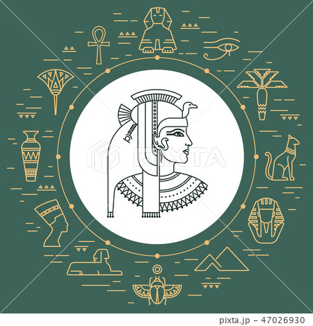 Set of Vector isolated Egypt symbols and objects 47026930