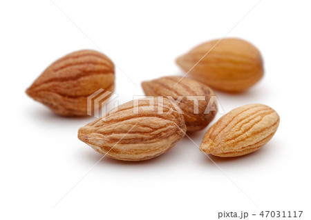 Mahlep or Mahaleb seeds on white background 47031117
