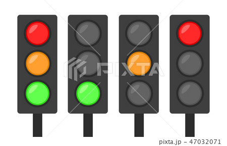 set of traffic lights icon red green and orange simple flat desi set of traffic lights icon red green and orange simple flat desi 47032071