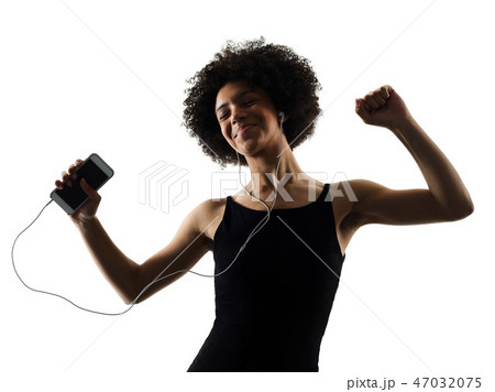 young teenager girl woman happy dancer dancing listening music i 47032075
