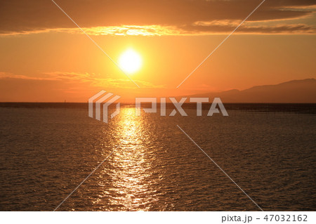大牟田市 三池港 夕景、 大牟田市 三池港 夕景、 47032162