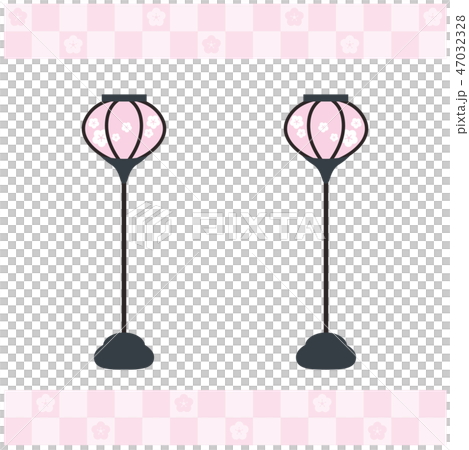 ひな祭りの雛飾り【ぼんぼり】 ひな祭りの雛飾り【ぼんぼり】 47032328