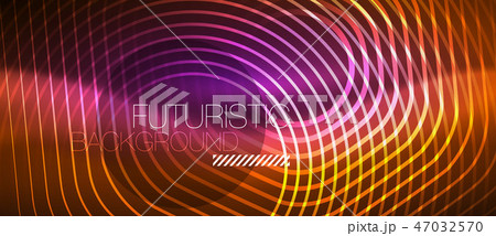 Neon glowing wave, magic energy and light motion background. Vector wallpaper template Neon glowing wave, magic energy and light motion background. Vector wallpaper template 47032570