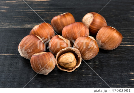 Hazelnuts in shell Hazelnuts in shell 47032901