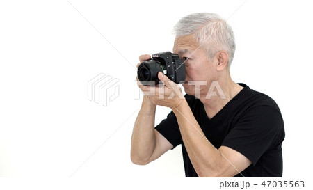 Asian senior man profesiional photographer Asian senior man profesiional photographer 47035563