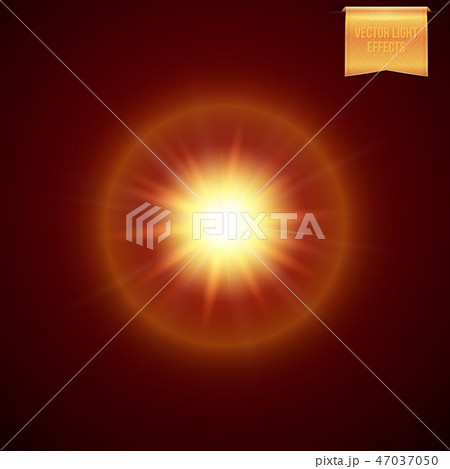 Vector illustration of realistic yellow, orange supernova star explosion. 47037050