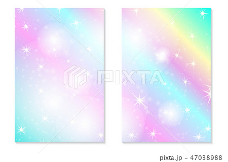 Unicorn rainbow back. Mermaid in princess colors. Unicorn rainbow back. Mermaid in princess colors. 47038988