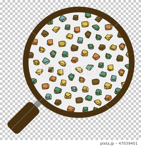 土壤骨料結構放大鏡粗砂矢量材料顏色 47039401