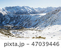 Snowy slopes of Rila in Bulgaria on a sunny day 47039446