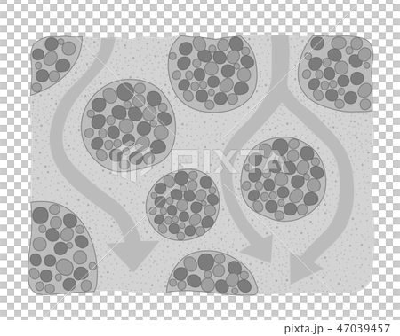 Soil Aggregate Structure Water Flow Vector Material Monochrome Black and White Soil Aggregate Structure Water Flow Vector Material Monochrome Black and White 47039457