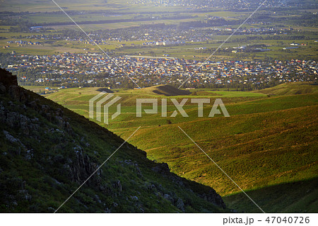 View onto the village from mountains 47040726