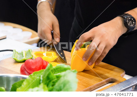 Chef preparing food in the kitchen, chef cooking 47041771